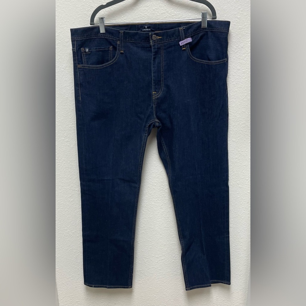Daniel Cremieux Men's Deep Indigo Straight Jeans Slim Fit Comfort Stretch 40x30